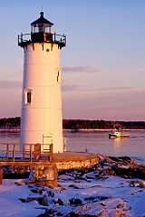 Portsmouth Harbor Lighthouse Guides Lobster Boat